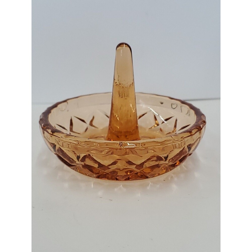 Vntg.‎ Fenton Art Glass Ring Holder-Dusty Rose/Blush/Jewelry/GrannyCore/1980's